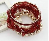 Conjunto pulseiras vermelhas
