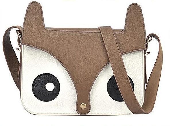 bolsa coruja marrom