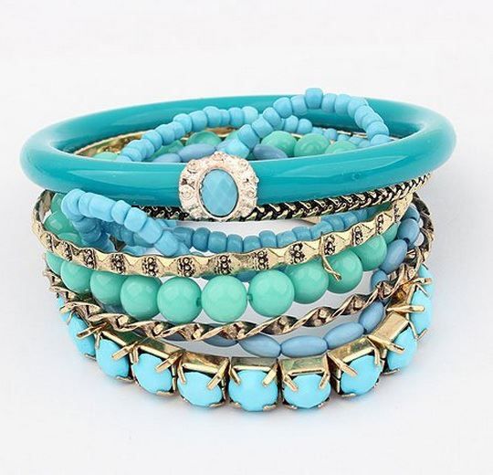 Conjuntos pulseiras verdes